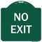Signmission Designer Series Sign-No Exit, Green & White Heavy-Gauge Aluminum Sign, 18" L, 18" H, GW-1818-9831 A-DES-GW-1818-9831 - alternate 1
